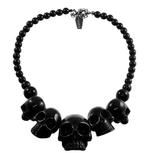 Skull Necklace Black