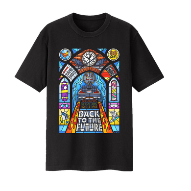 Back to the Future Stained Glass Tee