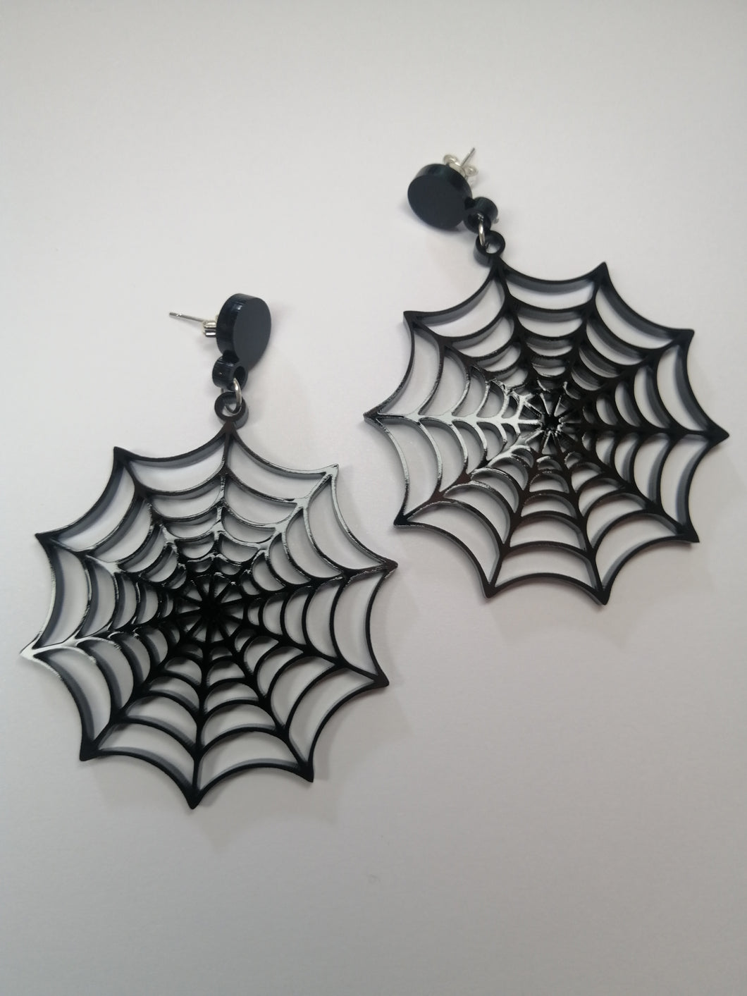 Black Spiderweb Earrings
