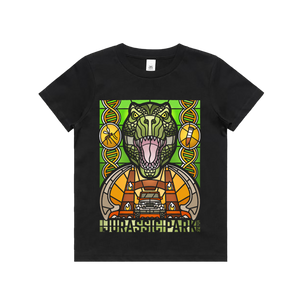 Jurassic Park Stained  Glass Kids Tee
