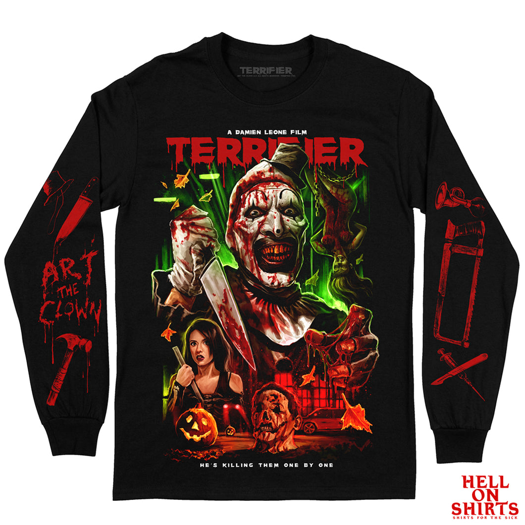 Terrifier Art The Clown Long Sleeve Size M