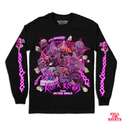 Killer Klowns Pies Boys Long Sleeve Size M