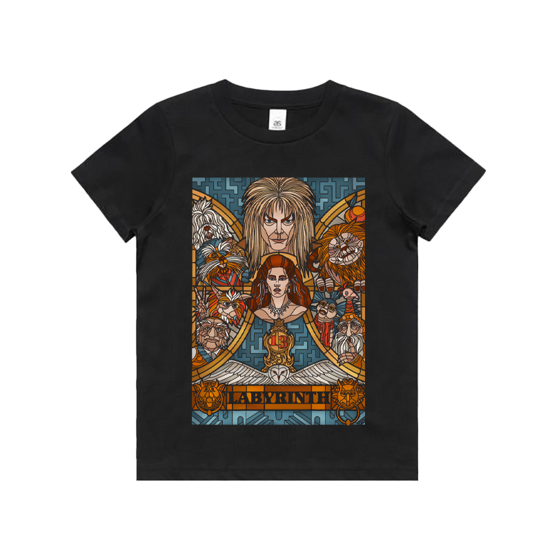 Labyrinth Stained Glass Kids Tee