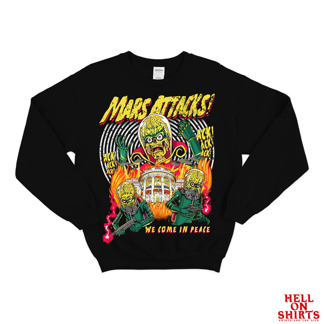 Mars Attacks Ack Invasion Crew Neck