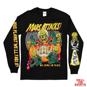 Mars Attacks Ack Invasion Long Sleeve Size S