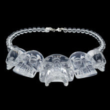 Load image into Gallery viewer, Skull Necklace Crystal Clear