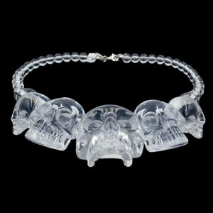 Skull Necklace Crystal Clear