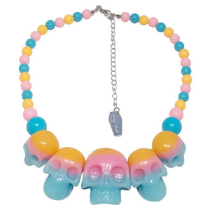 Skull Necklace Rainbow