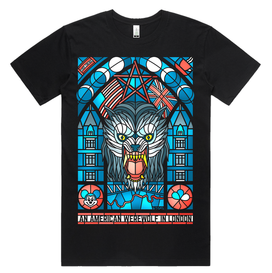 American Werewolf Stained Glass Tee